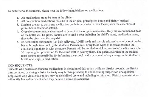 Medication Policy 